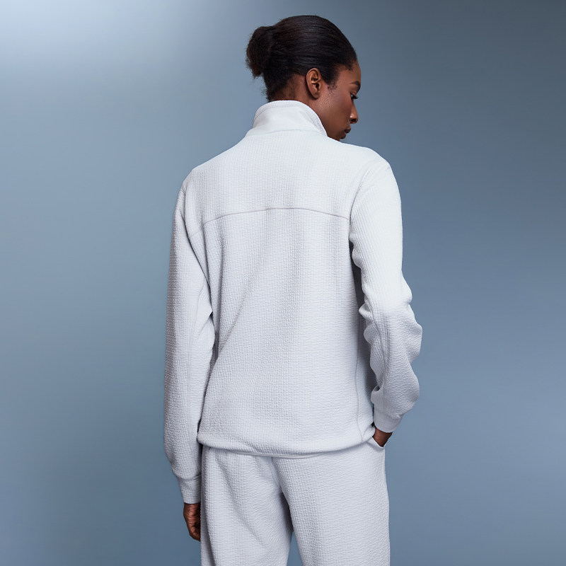 运动外套女秋华夫格立领宽松休闲开衫瑜伽上衣夹克健身服,淘宝优惠券,粉丝福利购,淘宝优惠卷