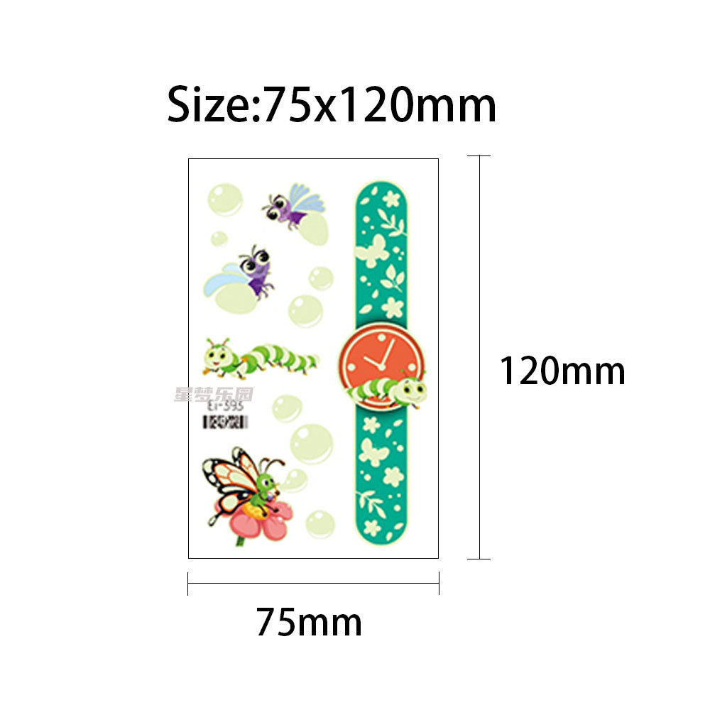 荧夜光纹身贴纸儿童卡通可爱手表昆虫苍蝇蚕晴蜒蚂蚁派对装饰蜜蜂,淘宝优惠券,粉丝福利购,淘宝优惠卷