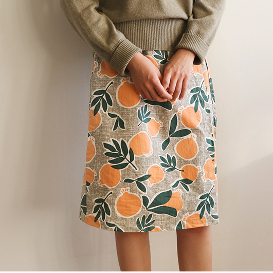 进口布料牛津布dailylike纯棉印花面料手作服装门帘 抱枕面料石榴,淘宝优惠券,粉丝福利购,淘宝优惠卷