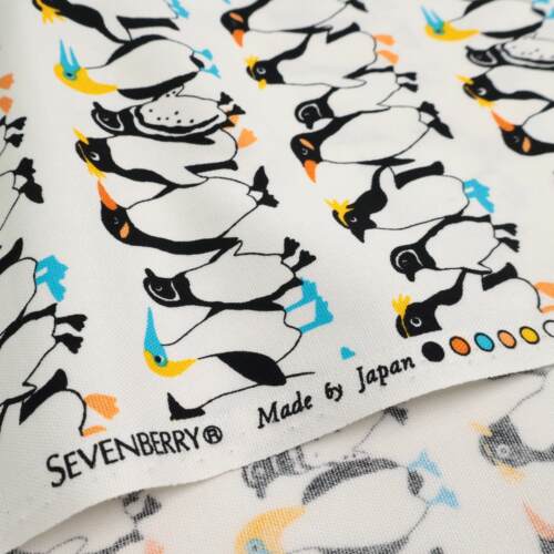 日本进口牛津棉布料seven纯棉细帆布手工diy服装面料围裙萌趣企鹅 - 图2