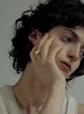 25新款星痕宽面戒指复古文艺风指环简约气质个性小众设计款戒指女