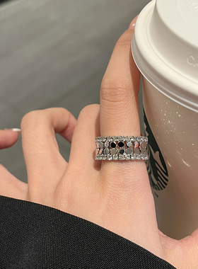 手镯闪闪鱼鳞亮片开口食指戒指环