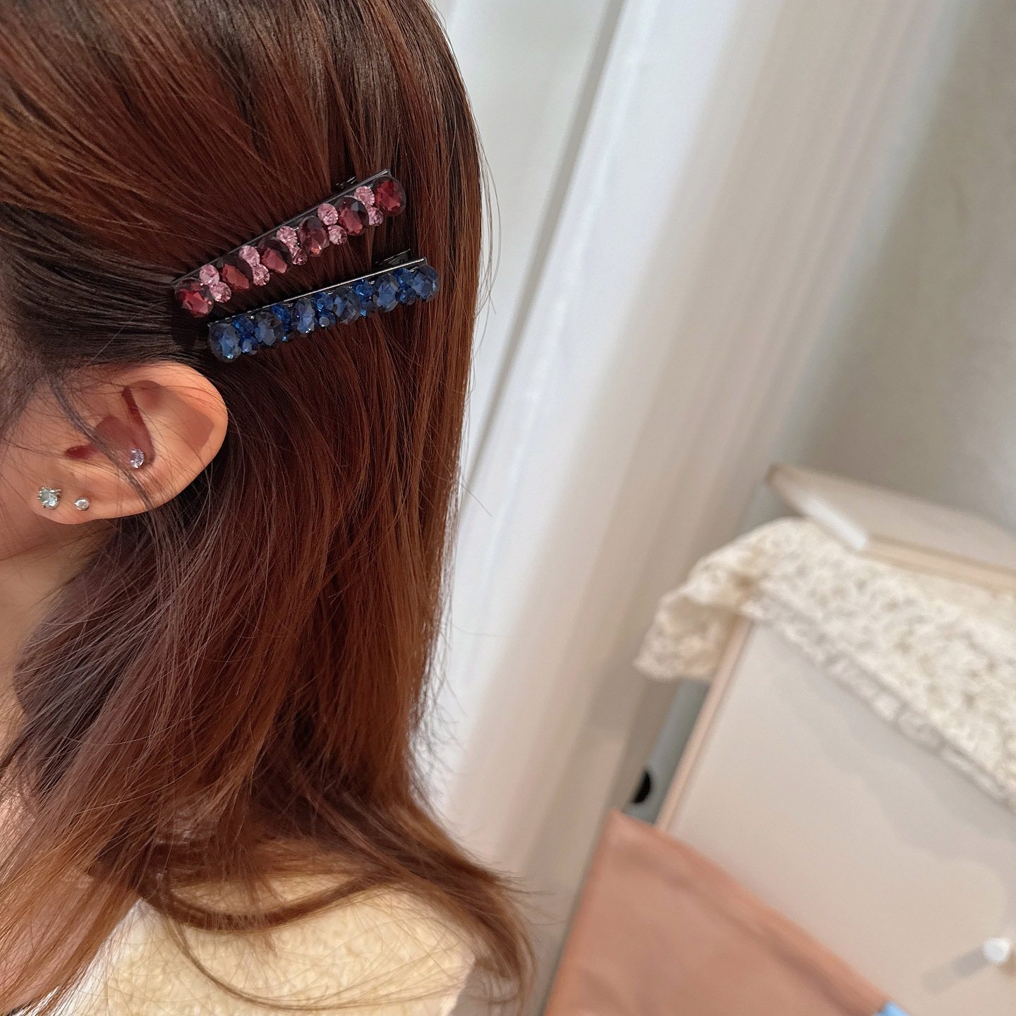 气质精致百搭椭圆水钻女侧边夹刘海夹韩国感鸭嘴夹一字夹发卡,淘宝优惠券,粉丝福利购,淘宝优惠卷