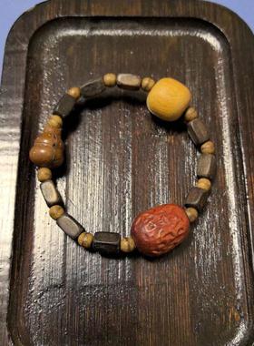 天然沉香木手链葫芦大枣檀木