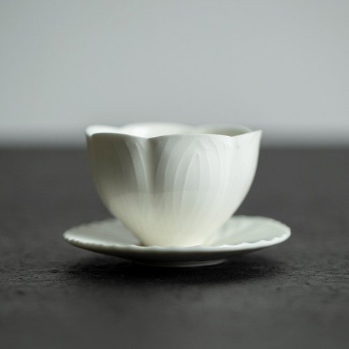山水间莲花品茗杯月见花郁金香慈姑花朝颜花高温陶瓷茶杯茶器茶道 - 图3