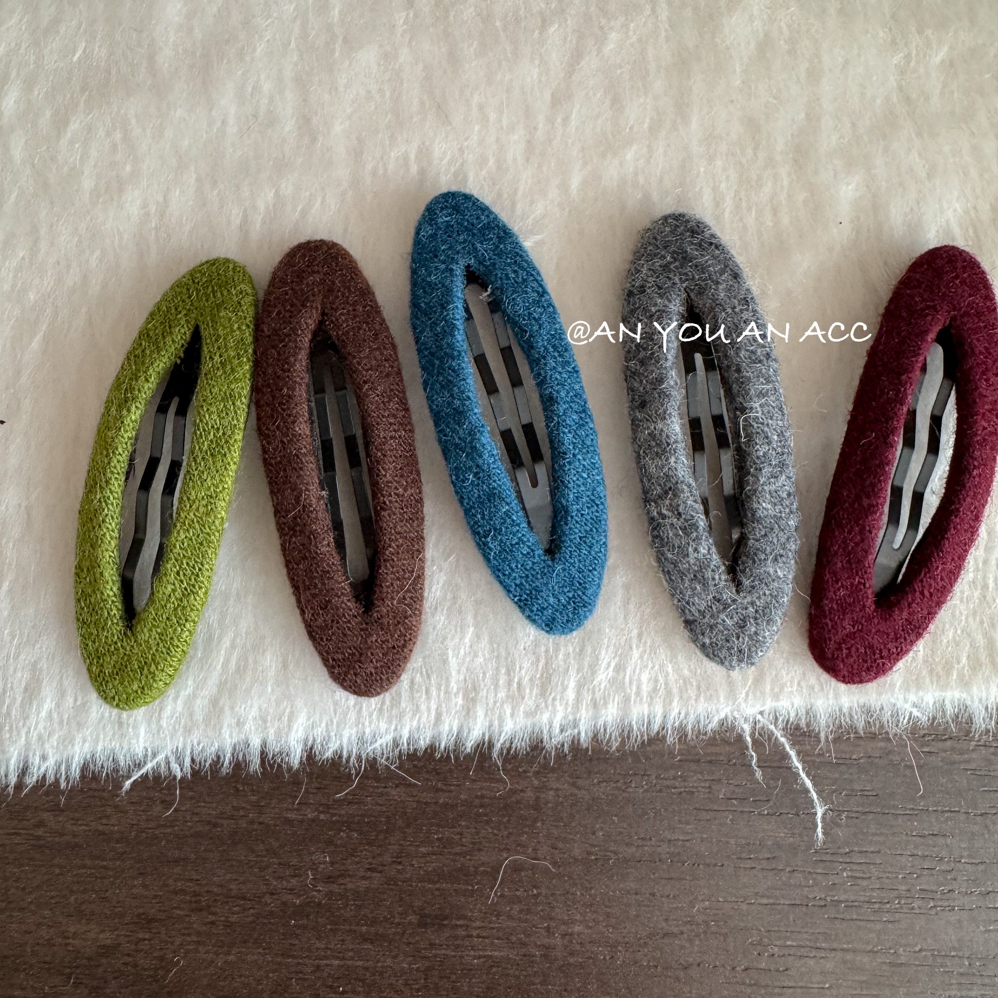 2025秋冬新款复古彩色植绒bb夹高级感韩系时尚毛呢发夹少女侧边夹,淘宝优惠券,粉丝福利购,淘宝优惠卷