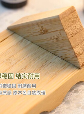 竹制精油置物架 桌面多格精油展示架 收纳架全竹指甲油支架木底座