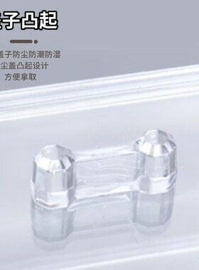 长方形化妆棉化妆品收纳盒亚克力透明桌面有盖棉签首饰整理盒防水
