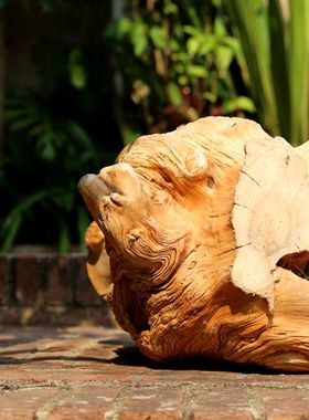 树瘤花瓶天然拙朴风随形家居装饰