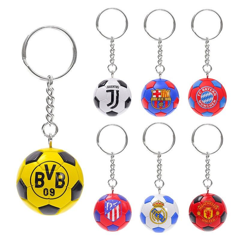 欧洲杯足球挂件钥匙扣曼城皇马多蒙特AC巴萨尤文热刺利物浦挂饰,淘宝优惠券,粉丝福利购,淘宝优惠卷