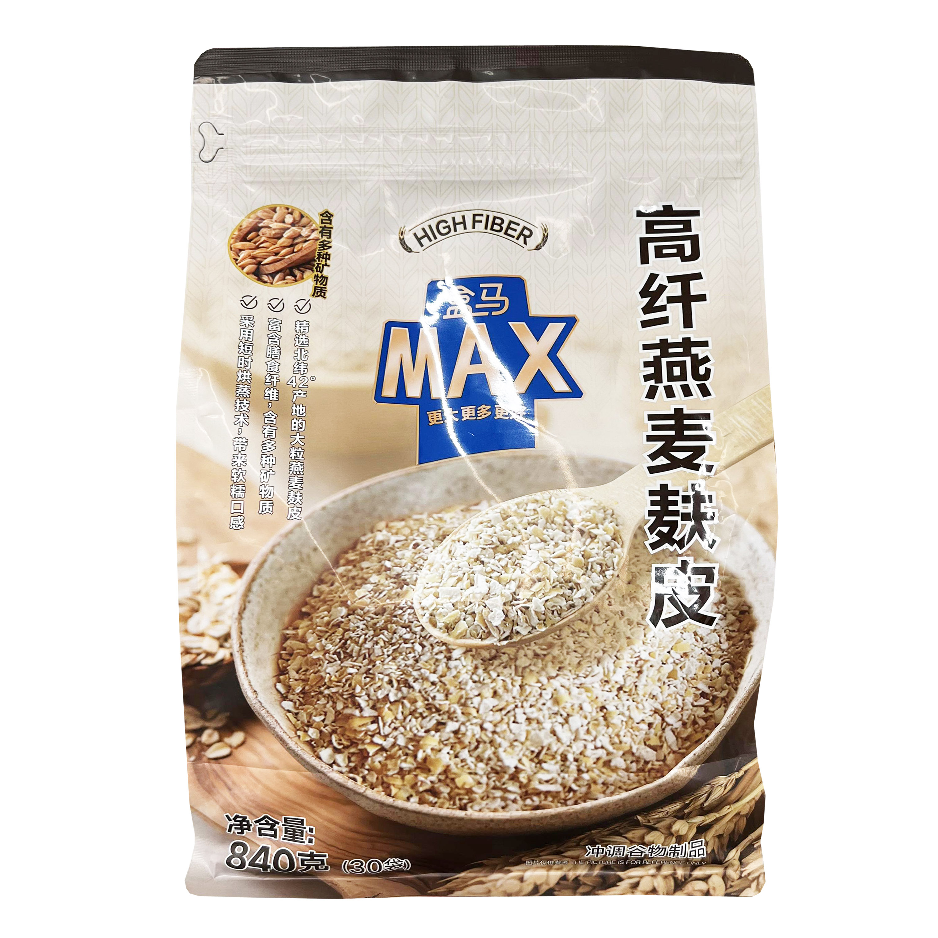 盒马MAX店代购 高纤燕麦麸皮840g软糯口感冲调谷物制品 - 图3