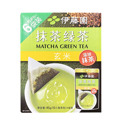 伊藤园抹茶绿茶玄米茶包6袋 每袋15包 上海costco代购开市客 虎窝淘