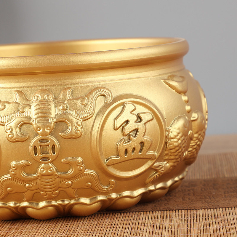 黄铜八福聚宝盆实心铜盆客厅摆件复古八福店铺开业装饰存钱罐礼品,淘宝优惠券,粉丝福利购,淘宝优惠卷