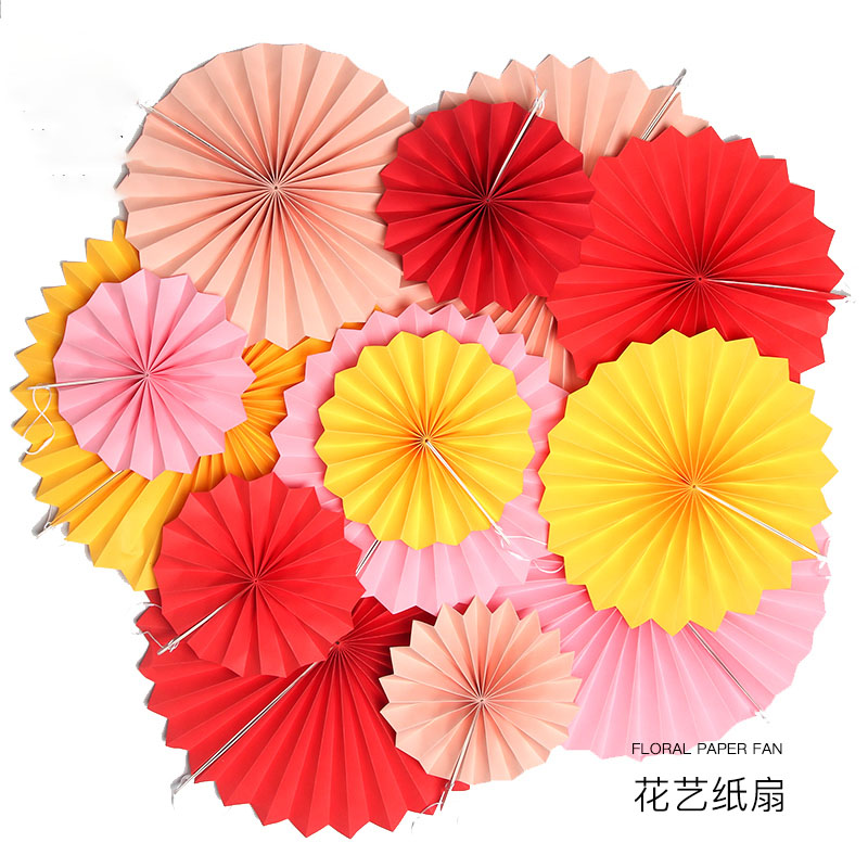 中式纸扇折扇扇子鲜花花束开业花篮福桶新年春节结婚婚礼装饰花艺