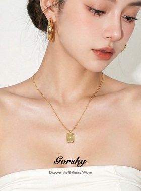 GORSKY金色吊坠项链日常百搭