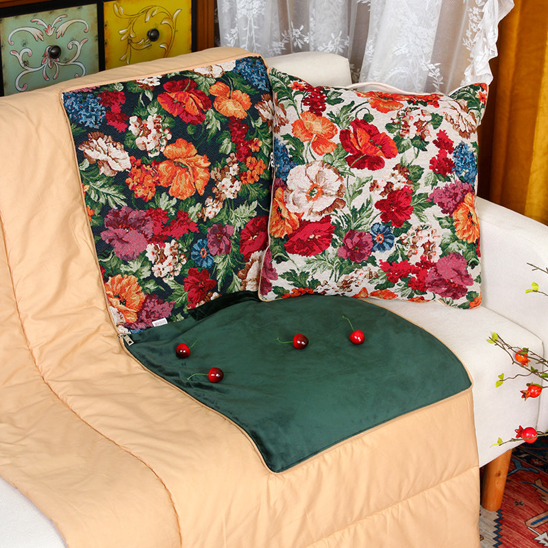 抱枕被复古风多功能二合一毛毯两用加厚办公室午睡车载靠枕折叠,淘宝优惠券,粉丝福利购,淘宝优惠卷