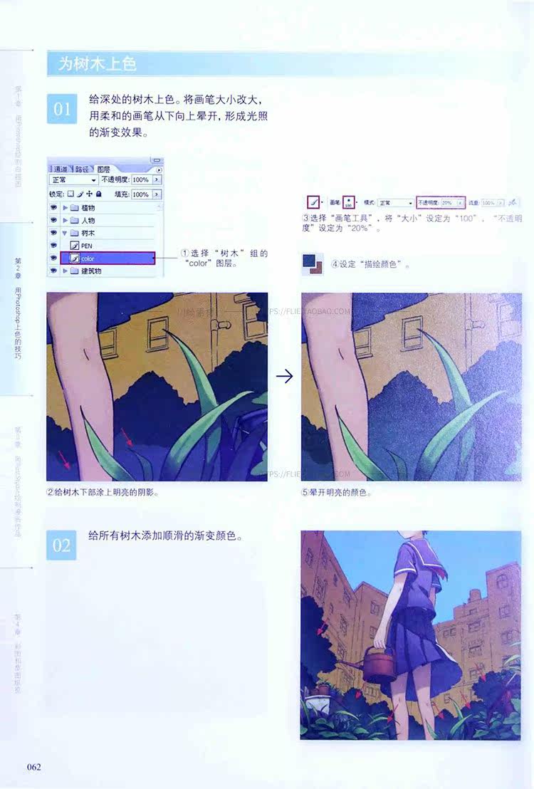 动漫角色场景CG原插画绘画设定上色步骤技法教程手绘素描素材美术 - 图3