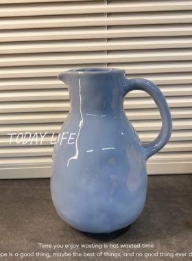 外贸尾单孤品 法式浪漫ins奶油风 陶瓷水壶 花瓶花插软装装饰摆件