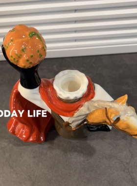 外贸孤品 陶瓷摆件骑马人物造型装饰摆件