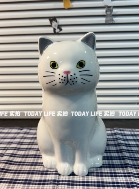 猫咪陶瓷零钱收纳花瓶