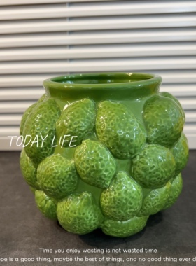 出口北欧外贸尾单 美式复古香水柠檬青柠檬系列 陶瓷花瓶花盆装饰