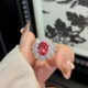 Brilliant 2 carat sunset color padparadscha ring for women