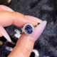 Retro style small carat white sapphire ring