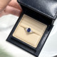 Small boutique vintage royal blue sapphire ring