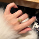 High-end super sparkling luxury water horse eye yellow diamond ring