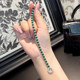 Jewelry-like super flash emerald and diamond bracelet in 925 silver