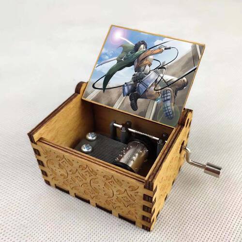 动漫进击的巨人卡通周边八音盒创意生日礼物木质音乐盒定制 - 图3