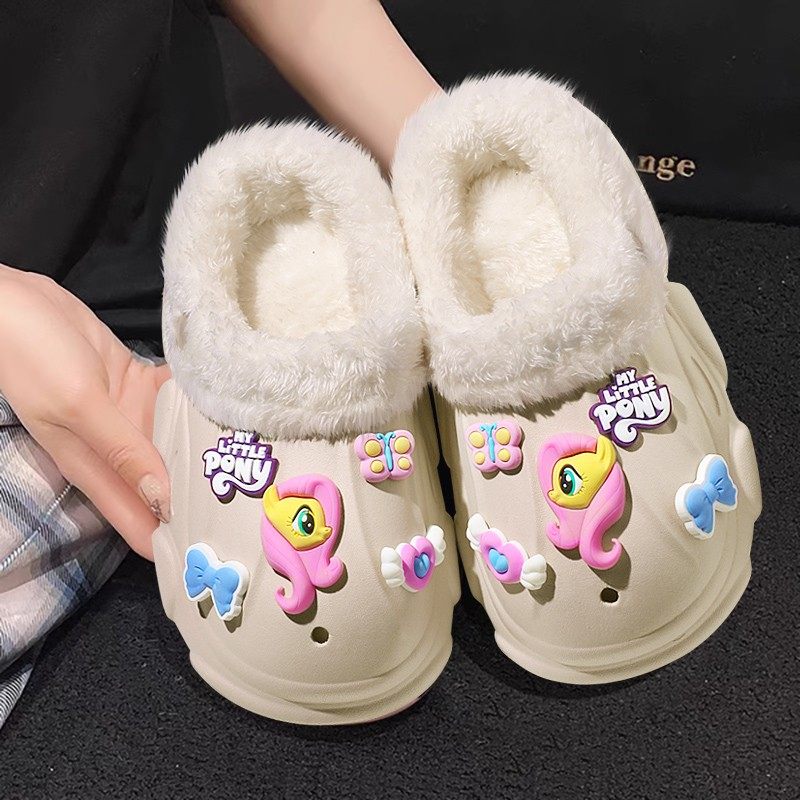 小马宝莉儿童拖鞋冬季棉鞋女童宝宝亲子棉拖鞋中童大童居家毛毛鞋,淘宝优惠券,粉丝福利购,淘宝优惠卷