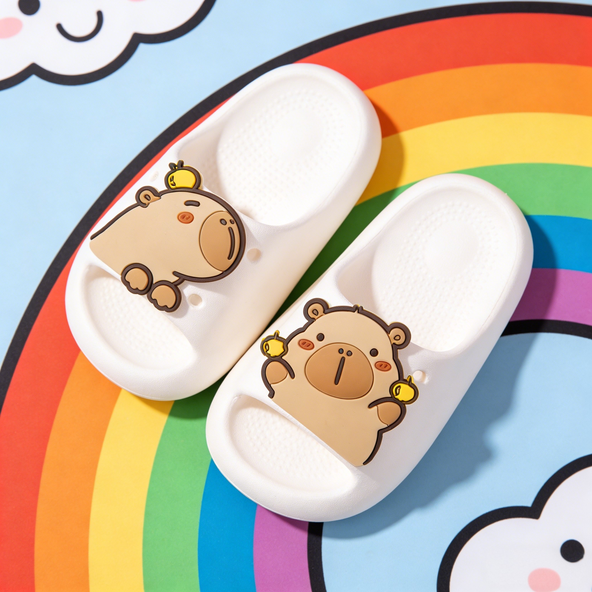 卡皮巴拉儿童拖鞋女童男童女孩防滑卡通可爱夏季洗澡亲子居家凉拖,淘宝优惠券,粉丝福利购,淘宝优惠卷