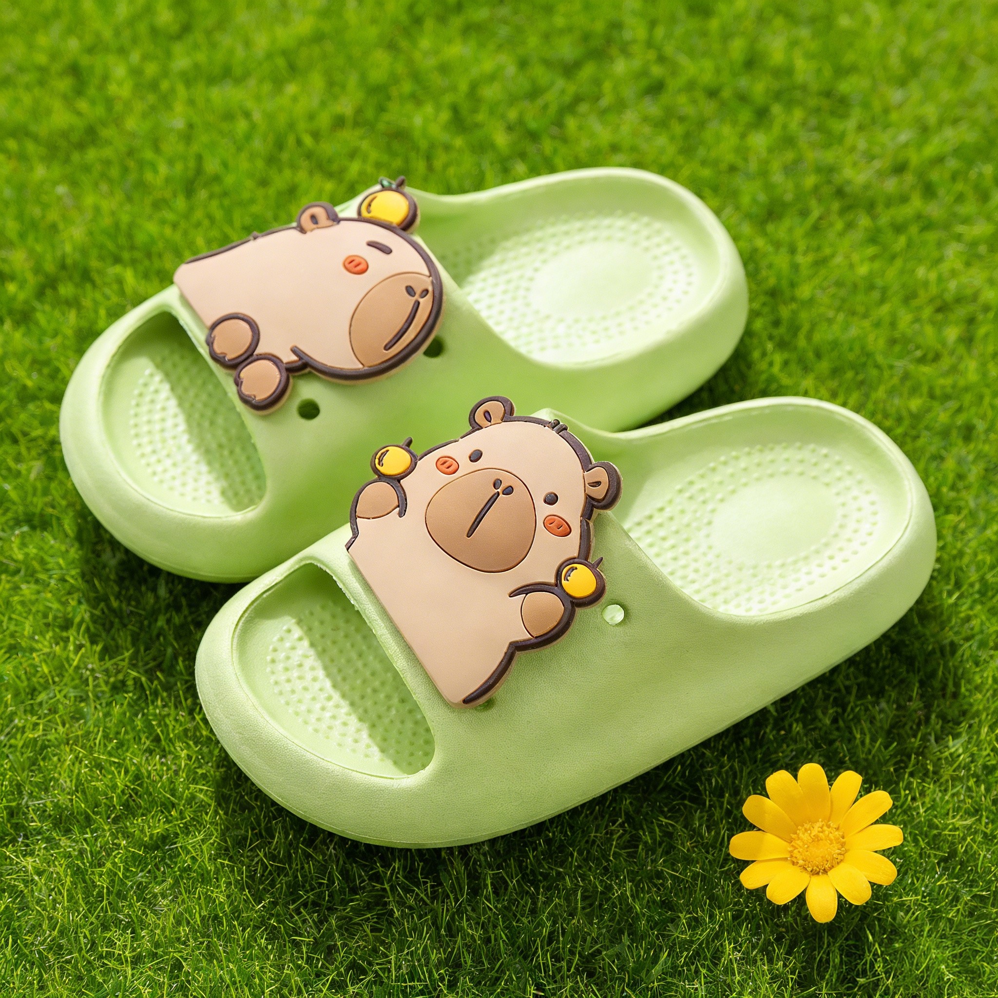 卡皮巴拉儿童拖鞋女童男童女孩防滑卡通可爱夏季洗澡亲子居家凉拖,淘宝优惠券,粉丝福利购,淘宝优惠卷