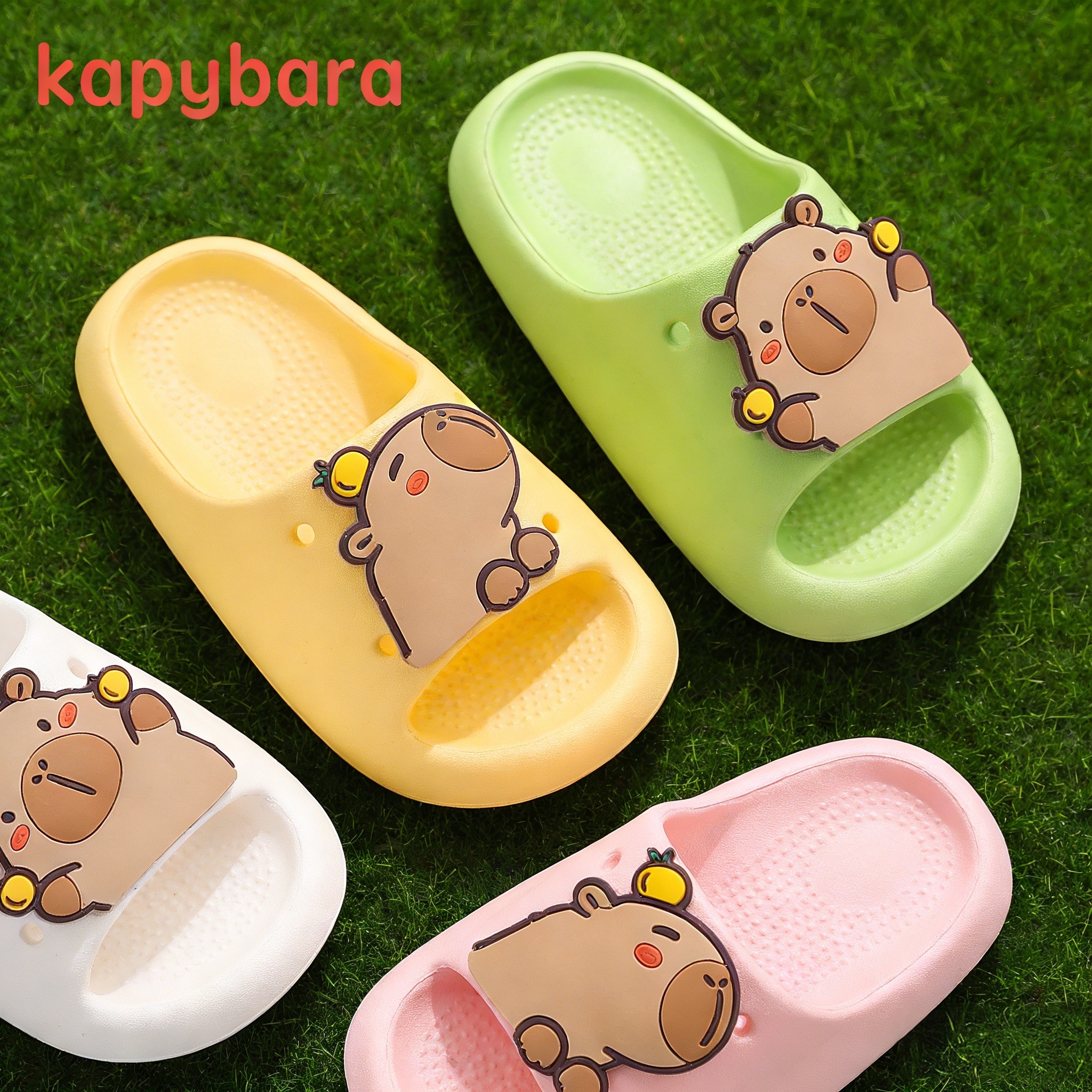 卡皮巴拉儿童拖鞋女童男童女孩防滑卡通可爱夏季洗澡亲子居家凉拖,淘宝优惠券,粉丝福利购,淘宝优惠卷