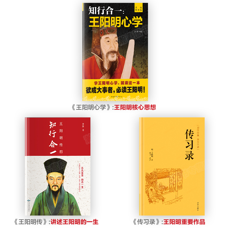 【完整无删减】王阳明全集全套3册 王阳明传、传习录、王阳明心学全集正版书籍 心学的智慧知行合一大传 中国哲学史国学经典 - 图1