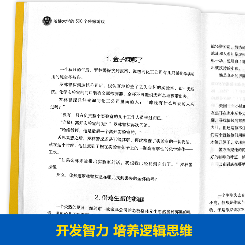 【全套3000题】逻辑思维训练书籍+哈佛大学1000个思维游戏儿童逻辑推理小学生全脑开发益智书籍幼儿数学智力潜能开发大脑专注力-图2