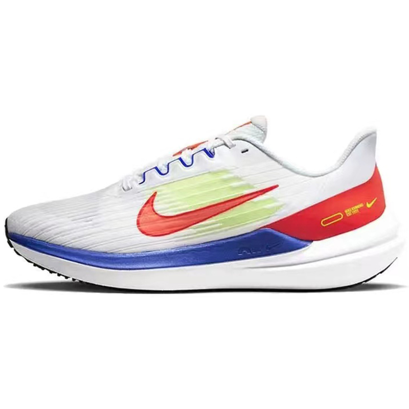 热销Nike Air Winflo 9 低帮 跑步鞋 男款 白绿 灰蓝 DD6203-001 - 图1