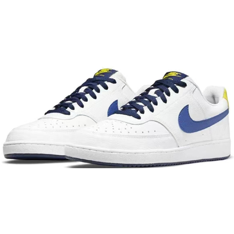 热销 Nike Court Vision 1 耐磨 低帮 板鞋 白色 米绿 DH2987-103 - 图0