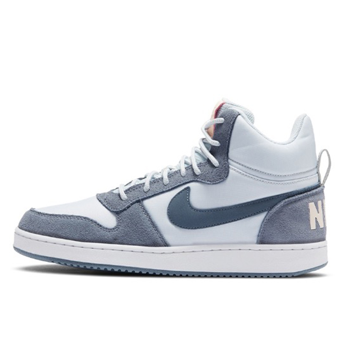 #耐克 Nike Court Borough Mid 板鞋 灰蓝粉 女款 844907-005 - 图3