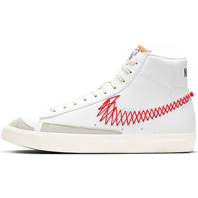 热销Nike Blazer Mid '77 板鞋 白蓝银标 中国年 黑蓝金标 CZ4627 - 图3