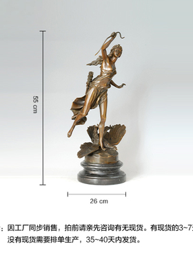 鸿鑫雕塑黄铜欧式人物装饰品摆件
