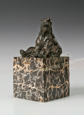 鸿鑫雕塑黄铜新中式饰品动物摆件