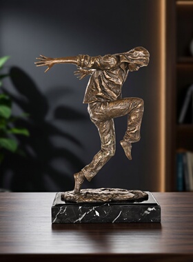 欧式铜雕街头舞者摆件装饰工艺品