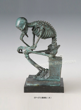 思想者书房摆件鸿鑫雕塑黄铜欧式