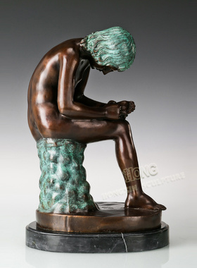 鸿鑫雕塑黄铜欧式人物工艺品摆件