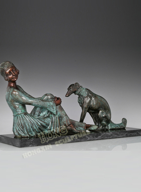 鸿鑫雕塑黄铜欧式客厅工艺品摆件