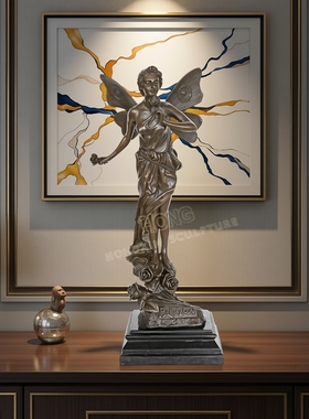 鸿鑫雕塑黄铜欧式人物工艺品摆件