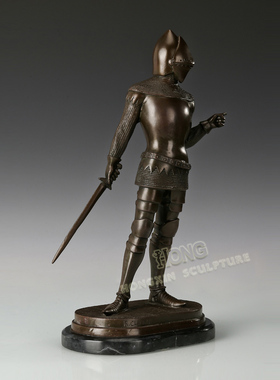 装饰品摆件鸿鑫雕塑黄铜欧式武士