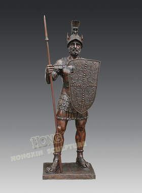 武士欧式风门厅校园户外落地摆件